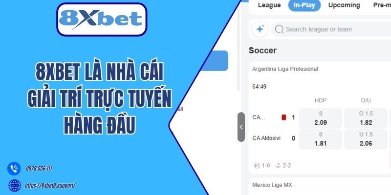 8xbet là nhà cái giải trí trực tuyến hàng đầu 